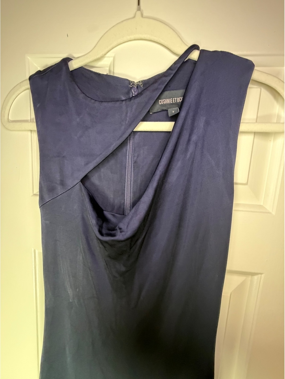 Cushnie et Ochs Navy Asymmetric Dress Size 0 - Picture 6 of 8